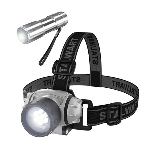 Stalwart 12 Led Headlamp Plus 6 Led Flashlight Super Set