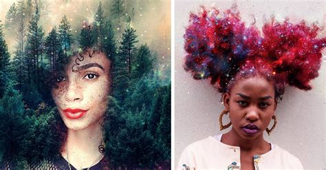 Hairstyles that are different can mean different things to a variety people. Artist Turns Afro Hairstyles Into Flowery Galaxies To ...