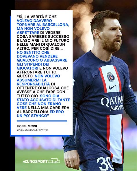 Calciomercato Leo Messi Svela Il Suo Futuro Volevo Tornare Al