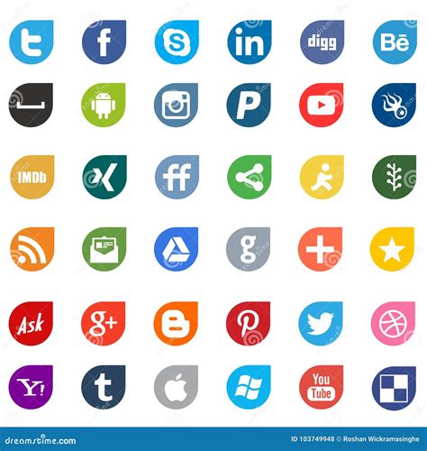 Apps Social Media Networking Logo Signs Editorial Stock Photo