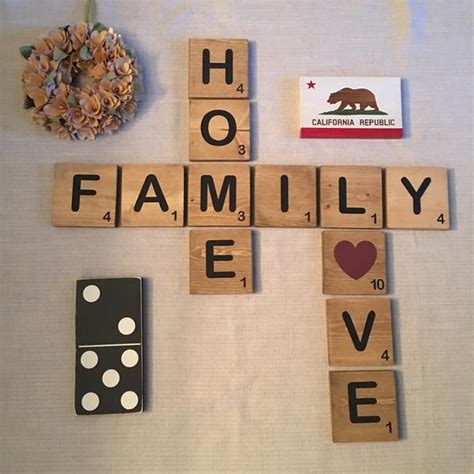 These dark stained wood look scrabble letters are the perfect accent for any room in the house. Scrabble-Oversized Letter Tiles-Medium 5.5″ - Whimsy and Wood