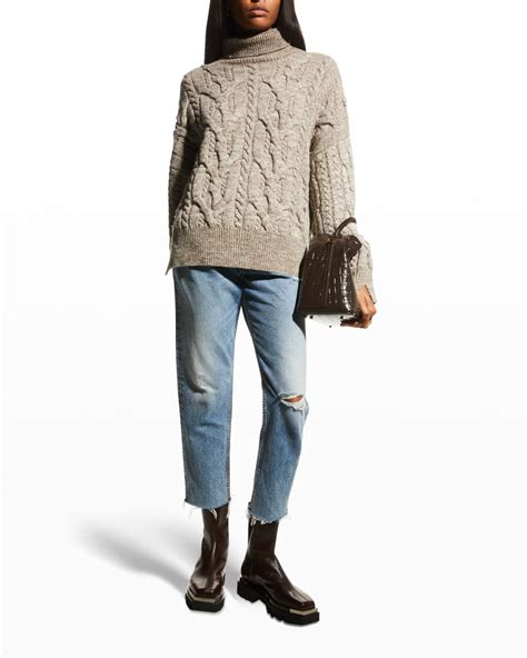 Rag And Bone Nora Cable Knit Turtleneck Sweater Neiman Marcus