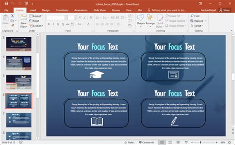 Animated School Focus Powerpoint Template