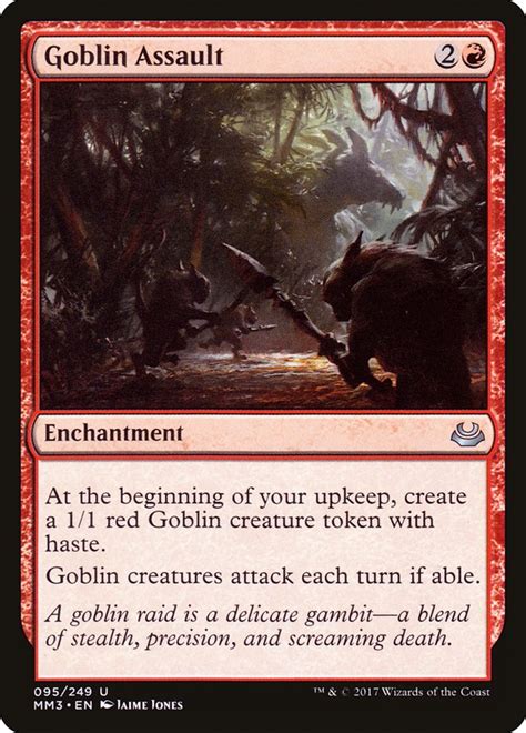 The gathering, including token card images, set and mana symbols, and token card text, is copyright wizards of the coast, llc, a subsidiary of hasbro, inc. Goblin Assault · Modern Masters 2017 (MM3) #95 · Scryfall ...