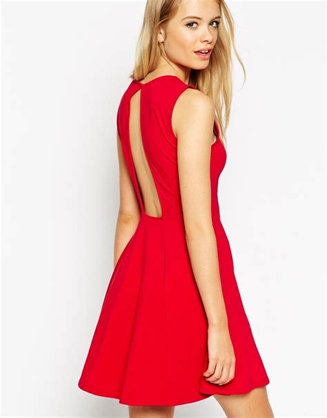 Asos Collection Sleeveless Skater Dress With Cut Out Back Detail 15