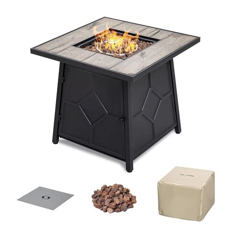 Buy Nuu Garden Propane Fire Pit Table 28 Inch Square Fire Table For