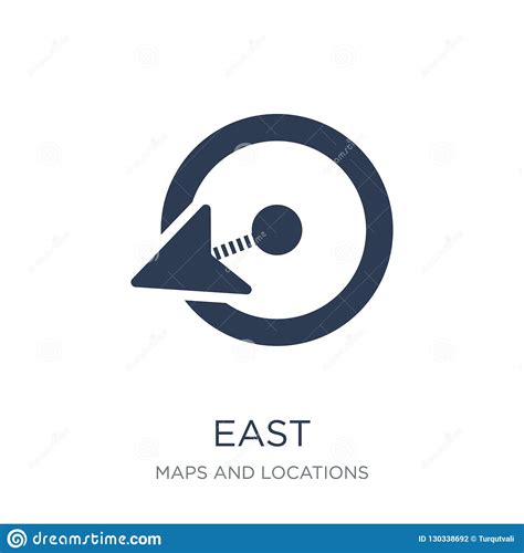 East Icon Trendy Flat Vector East Icon On White Background From Stock