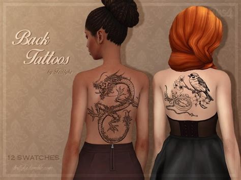 Back Tattoos At Trillyke Sims 4 Updates