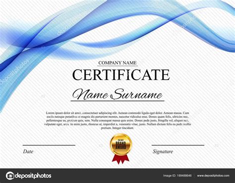 Certificate Diploma Template Background Design With S