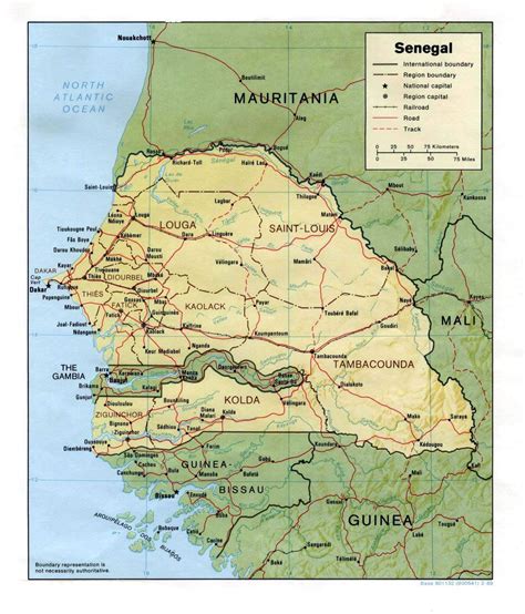 Carte Relief Sénégal Carte Des Reliefs De Sénégal