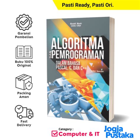 Jual Buku Algoritma Dan Pemrograman Dalam Bahasa Pascal C Dan C