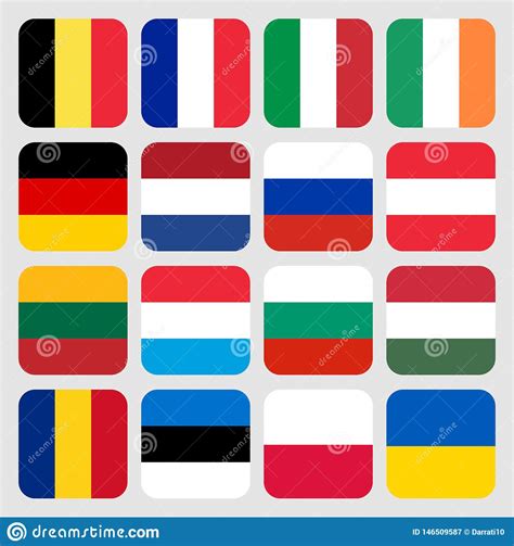 Click on one of the entries to see basic information, larger images of the flag and other flags of that country or organization. Flaggen der Welt Europa vektor abbildung. Illustration von ...