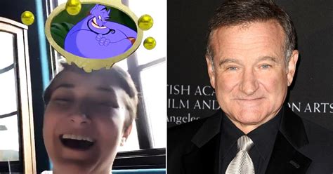 robin williams daughter zelda gets aladdin s genie in disney filter — see her sweet reaction