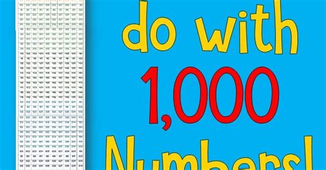 Elementary Matters Ten Things To Do With 1000 Numbers