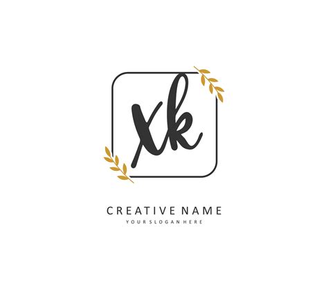 x k xk initial letter handwriting and signature logo a concept handwriting initial logo with