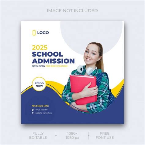 Download School Admission Social Media Post Template For Free Social