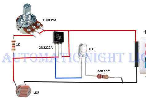 Intensity of street lights is required to be kept high during the peak hours. Automatic Night Lamp with LDR - Hackster.io