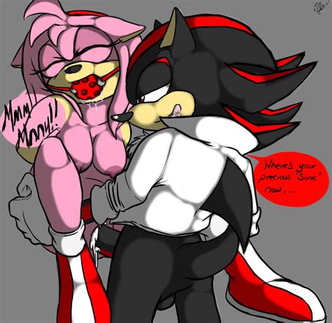 Rule 34 Amy Rose Anthro Arms Behind Back Ball Gag