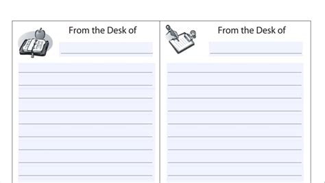 A custom letterhead is an opportunity to add a bit of color to your business communications. "From the Desk of..." Stationery - TeacherVision