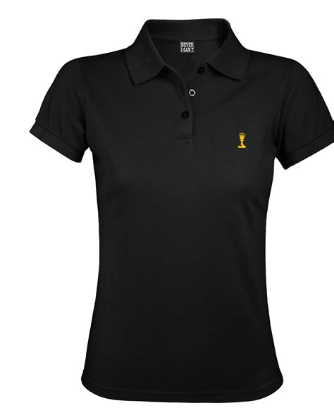 Polo Negro de manga corta | NEVER I CAN´T