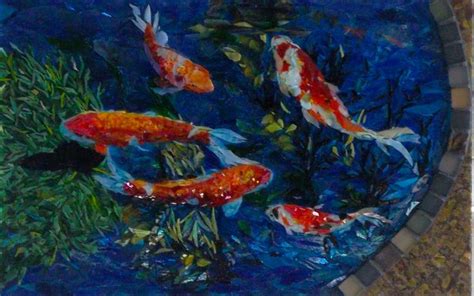 Koi Pond 36x 25 2014 Created By Tricia Huffman Boucha Of Mended