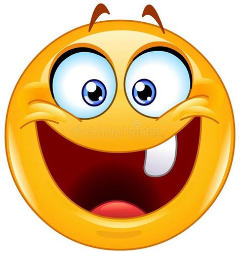 Un emoticon del diente ilustración del vector Emoticons emojis Funny emoji faces Teeth emoji