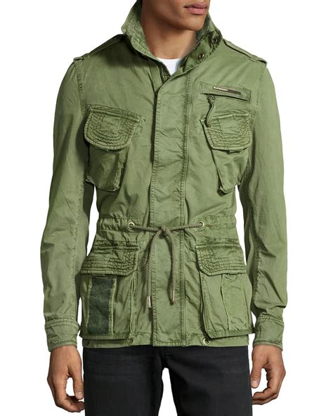 Superdry Lightweight Canvas Flag Jacket In Green For Men Army Lyst