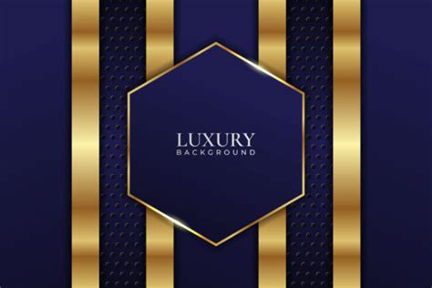 Luxury Background Geometric Golden Blue Graphic By Rafanec · Creative