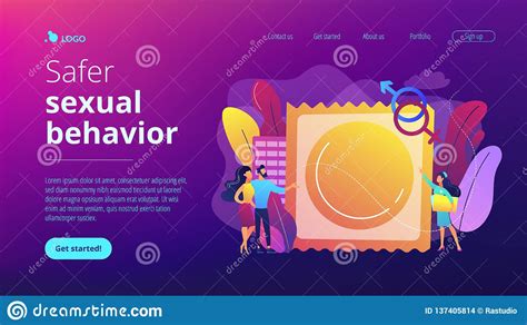 Sexually Transmitted Diseases Concept Landing Page Stock Vector