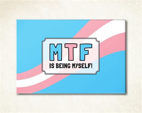 Mtf Trans Pride Flag Magnet T For Transgender Woman Etsy