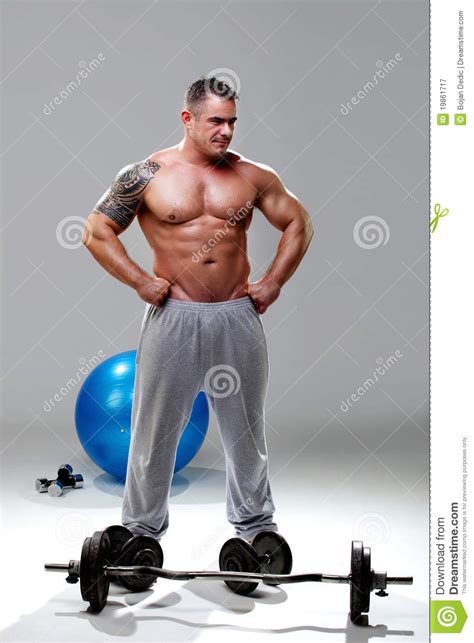 Bodybuilder Man With Naked Torso Stock Image CartoonDealer Com 89657521