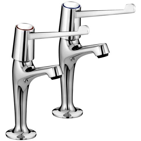 Bristan Lever High Neck Pillar Taps With 6 Levers And Ceramic Disc Valves