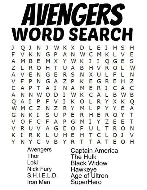 Easy Word Search Puzzles Printable