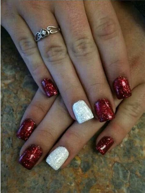 festive christmas acrylic nail designs christmas