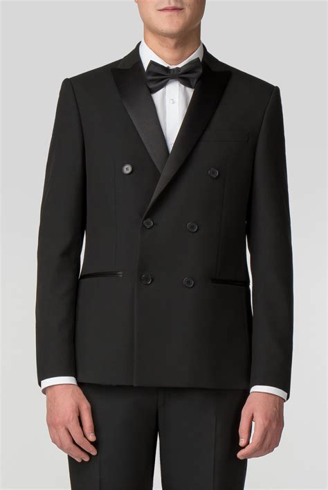 Limehaus Black Double Breasted Dinner Suit Suit Direct
