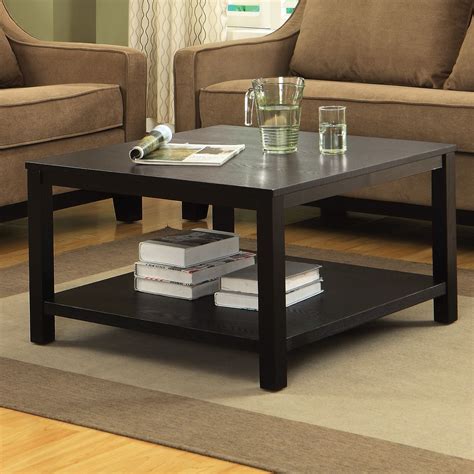 If you have a standard sofa, a rectangular coffee table is typically a good choice, as the rectangular coffee table will best fit your space. Black Square Coffee Table Sets | Table, Coffee table ...