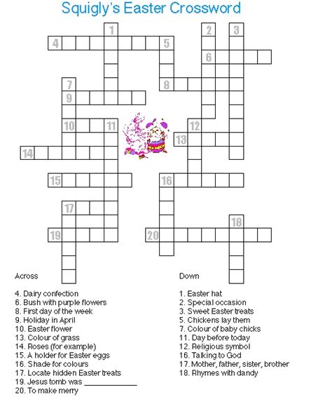 12 Challenging Easter Crossword Puzzles Kitty Baby Love