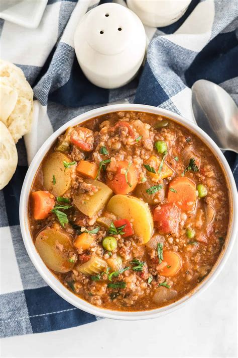 Hamburger Stew With Rice Easy And Economical Valeries Kitchen
