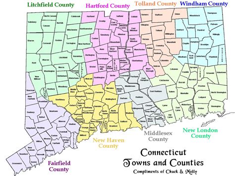 Connecticut County Map Area | County Map Regional City