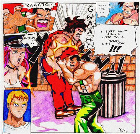 Final Fight Haggar Andore Jr Poison And Cody By Vlad 0su On Deviantart