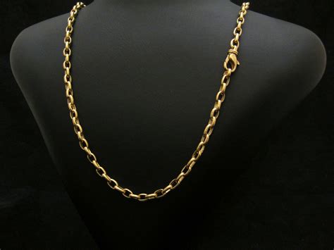 Handmade Chain 18kt Solid Gold Hammered Very Heavy 4850 Grams Highest