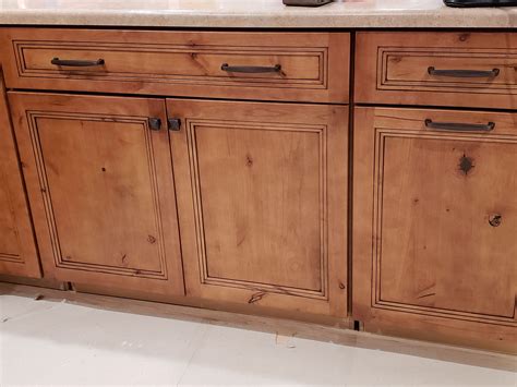 Kitchen Cabinets Knotty Alder Painted On Top Stained Bottom