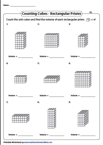 Volume Of Rectangular Prisms Unit Cubes Volume Math Activities