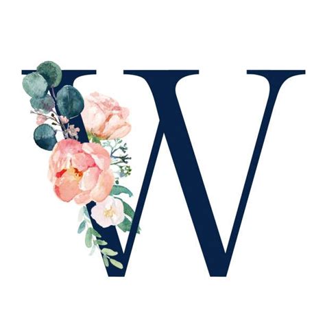 The results of today's drawing are as follows: Buchstabe - Letter W | Watercolor lettering, Lettering ...