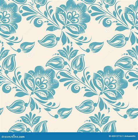 Abstract Elegance Seamless Pattern With Floral Stock Vector