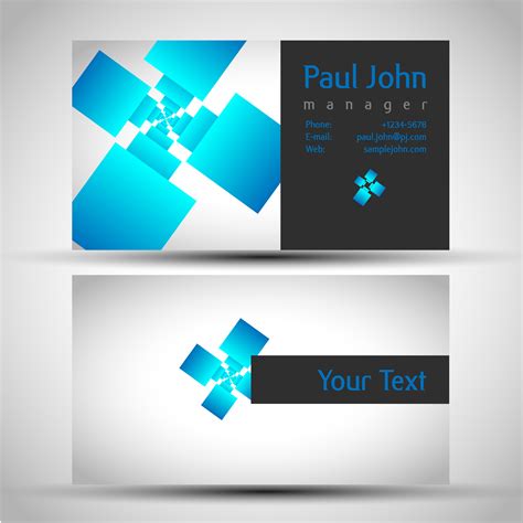 Colorful And Elegant Business Card Design With Front And Back Side