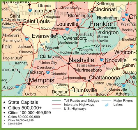 Cities Of Tennessee Map Cities And Towns Map