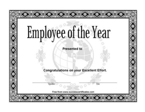 Unique service awards, promotional products from wood arts universe. Employee Of The Year Achievement Award #1 | Certificate ...