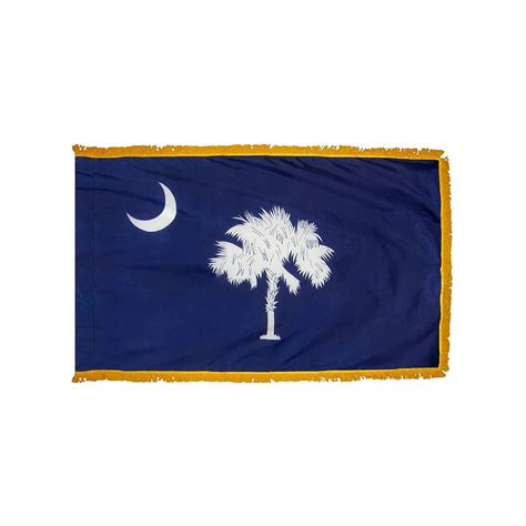 South Carolina Flag Indoorparade With Fringe Kengla Flag Co