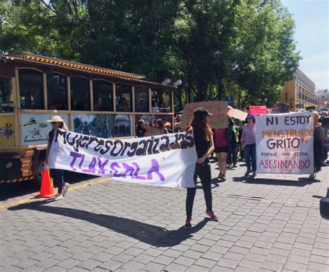Marcha feminista derivó en actos de violencia en Tlaxcala En Vivo Mx